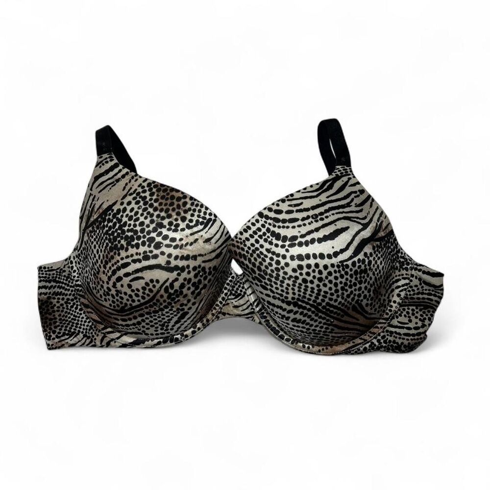 Victoria's Secret cheetah leopard rhinestone demi uplift bra 34DD